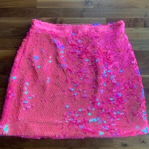 Milly Vibrant Pink Sequin Holiday New Year Mini Skirt From Saks Fifth Avenue